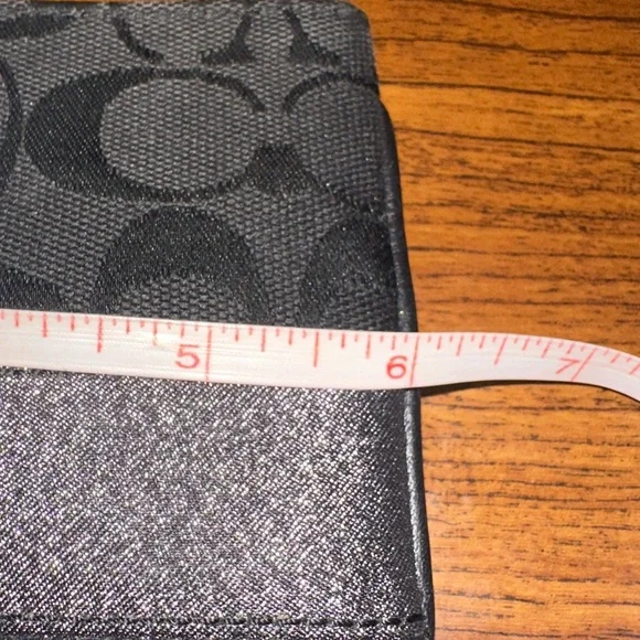 Coach Signature Legacy Black and Silver Wristlet G0949-F41637 - Picture 3 of 5